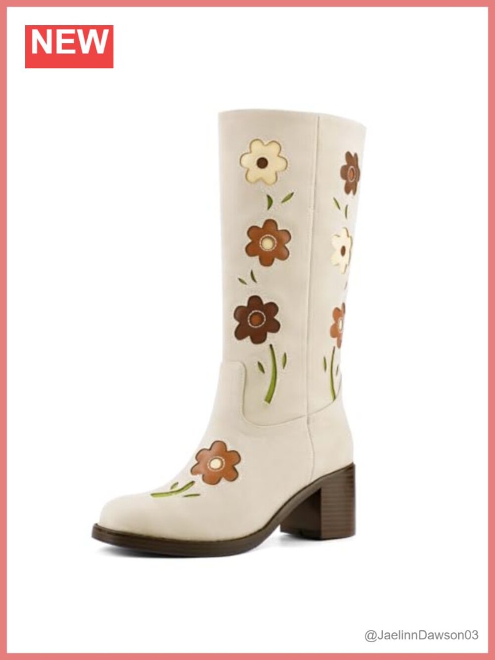 Square Toe Knee High Boots Chunky Block Heel Faux Leather Pull-On Wide Calf